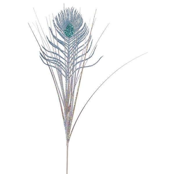 28" Artificial Teal Peacock Fern Spray