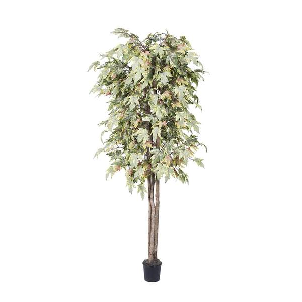 72" Potted Artificial Deluxe Frosted Maple Tree