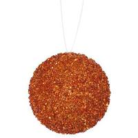 Vickerman 3" Burnished Orange Beaded Sequin Ball Ornament (6 pack)