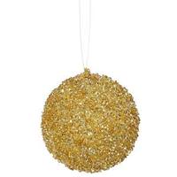 Vickerman 3" Champagne Beaded Sequin Ball Ornament (6 pack)