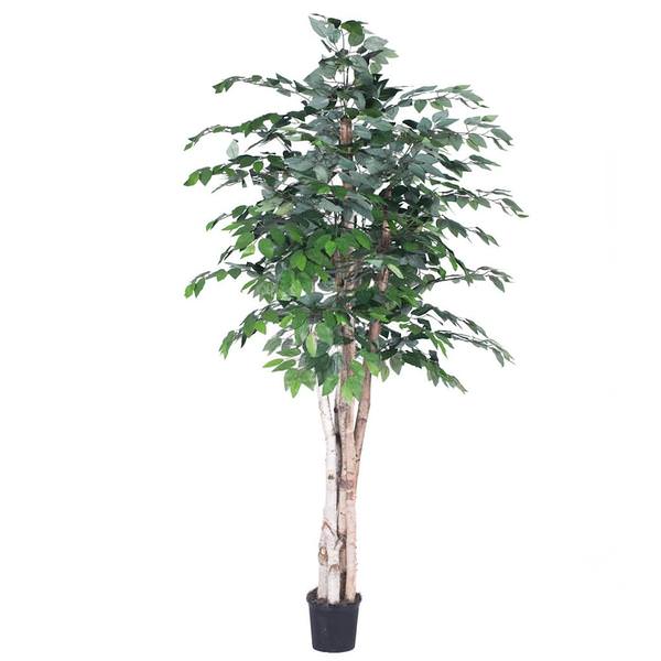 72" Potted Artificial Executive Paper Birch Tree