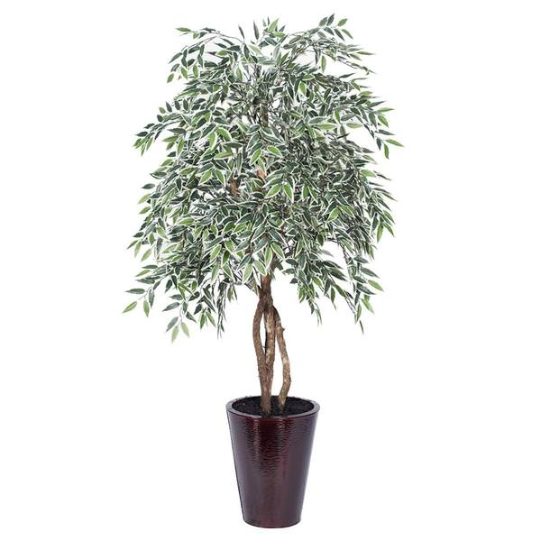72" Artificial Variegated Smilax Heartland in Embossed Pot