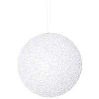 View 4" White Beaded Ball Ornament (6 pack)