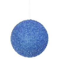 Vickerman 6" Blue Beaded Sequin Ball Ornament