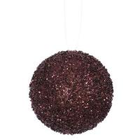 Vickerman 6" Burgundy Beaded Sequin Ball Ornament
