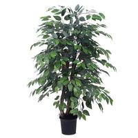 View 48" Artificial Potted Ficus Extra Full Bush