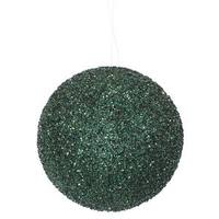 Vickerman 4.75" Emerald Beaded Ball Ornament (6 pack)