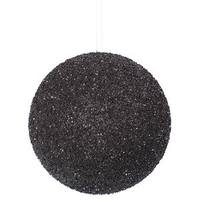 Vickerman 8" Black Beaded Sequin Ball Ornament
