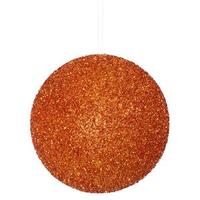 Vickerman 8" Burnished Orange Beaded Sequin Ball Ornament