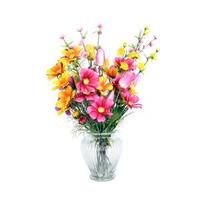 Vickerman 22" Artificial Mixed Spring Glass Vase