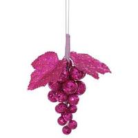 Vickerman 6" Magenta Glitter Sequin Grape Cluster Ornament