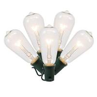 Vickerman 10 Light 10' Green Wire ST40 Clear Glass String with 12" Spacing