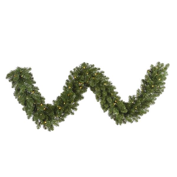 50' x 14" Artificial Grand Teton Garland 600 Clear DuraLit Miniature Lights