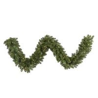 Vickerman 50' x 14" Artificial Grand Teton Garland 600 Clear DuraLit Miniature Lights
