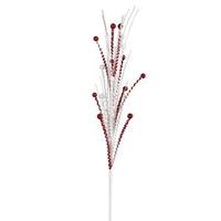 Vickerman 26" Red / White Sequin Berry Spray