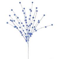 Vickerman 18" Blue Glitter Sequin Berry Spray