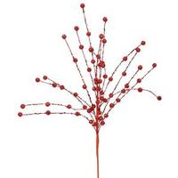 Vickerman 18" Red Glitter Sequin Berry Spray