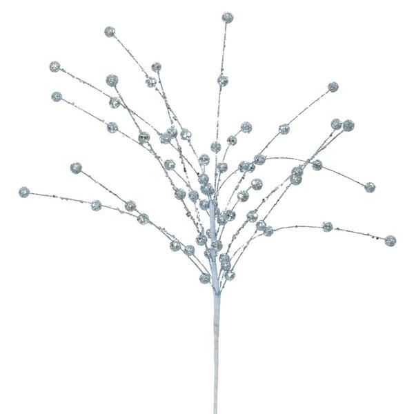 18" Baby Blue Glitter Sequin Berry Spray
