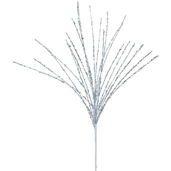 22" Baby Blue Glitter Sequin Grass Spray