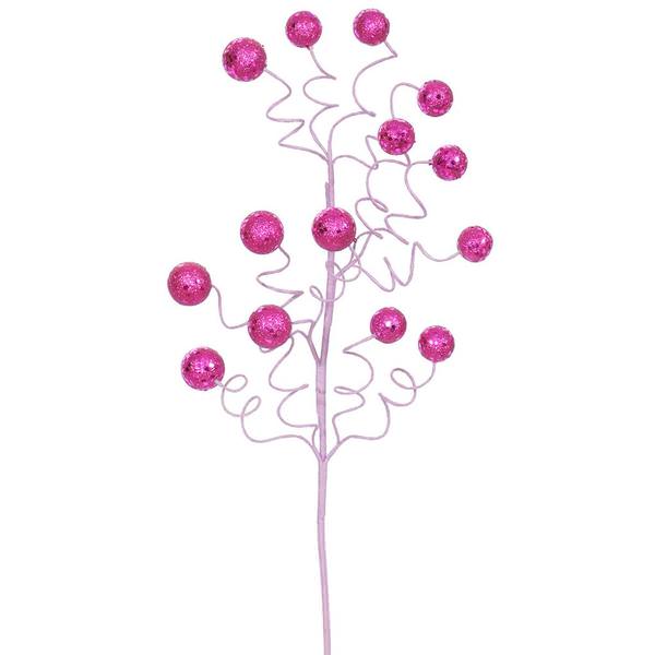 22" Magenta Glitter Sequin Ball Spray