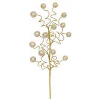 Vickerman 22" Champagne Glitter Sequin Ball Spray