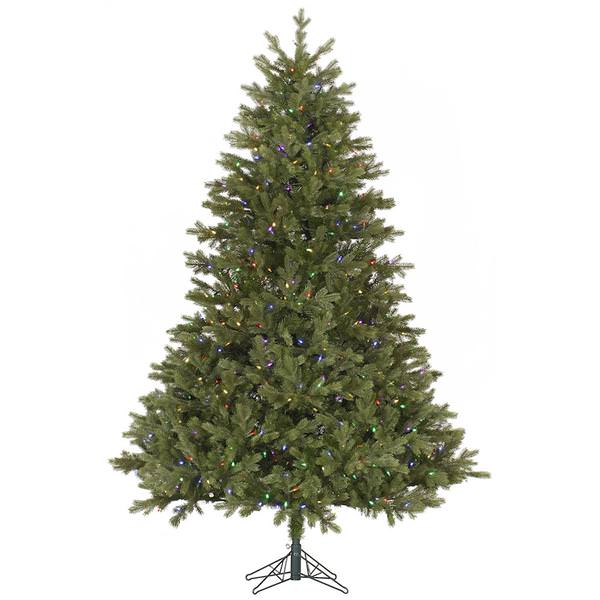 7.5' x 58" Artificial Balsam Fir 800 Multi-Color Italian LED Lights