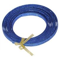 Vickerman 23' x .5" Blue Glitter Plastic Ribbon