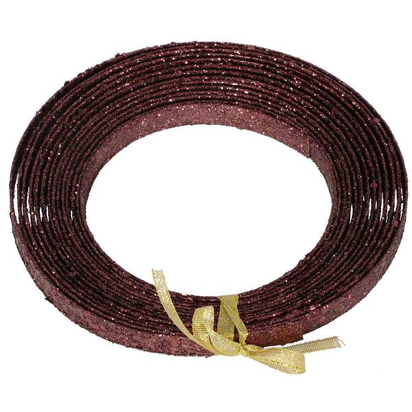 23' x .5" Burgundy Glitter Plastic Ribbon