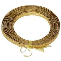 Vickerman 23' x .5" Gold Glitter Plastic Ribbon