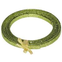 Vickerman 23' x .5" Lime Glitter Plastic Ribbon