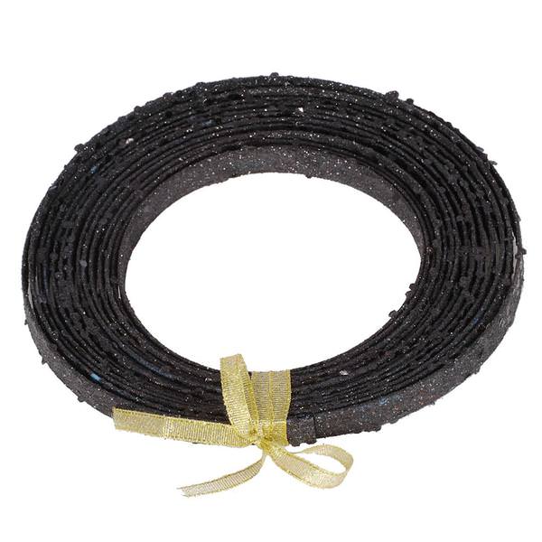 23' x .5" Black Glitter Plastic Ribbon