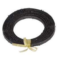 Vickerman 23' x .5" Black Glitter Plastic Ribbon