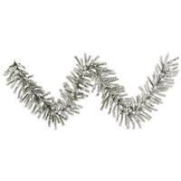 Vickerman 9' x 14" Artificial Flocked London Fir Garland