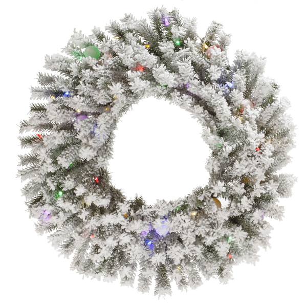 36" Artificial Flocked London Fir 110 Multi-Color Italian LED / G40 Lights