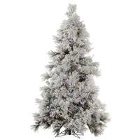 Vickerman 7.5' x 60" Artificial Flocked Pocono Pine 650 Multi-Color Italian LED Lights