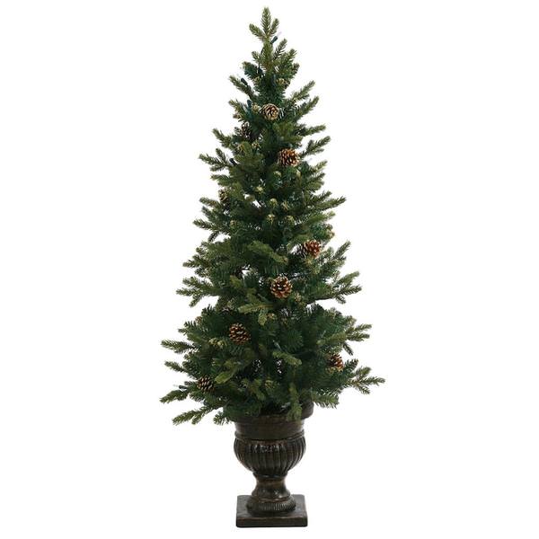 4' x 20" Artificial Gold Pine Crest Potted