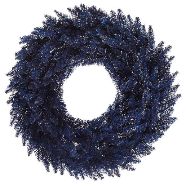 60" Artificial Navy Blue Fir Wreath
