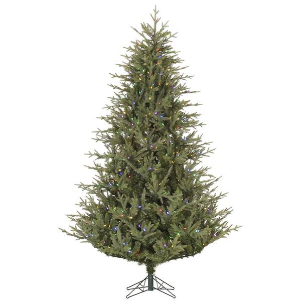 4.5' x 39" Artificial Sutter Creek Fir 200 Multi-Color Italian LED Lights