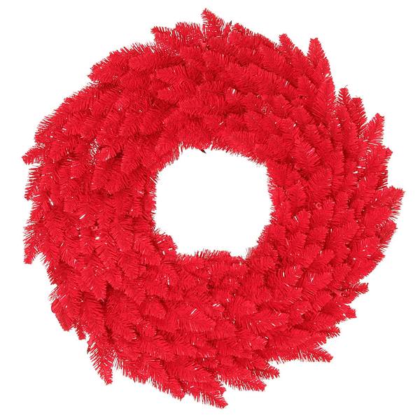 30" Artificial Red Fir Wreath