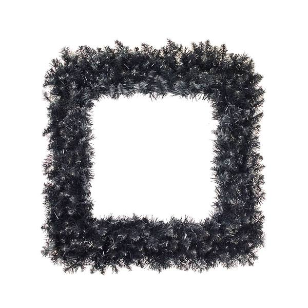 30" Artificial Black Fir Square 70 Clear Miniature Lights