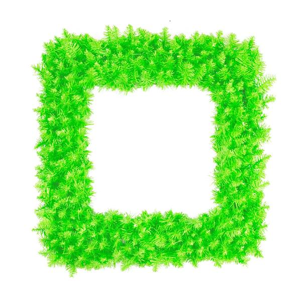 30" Artificial Lime Fir Square Wreath