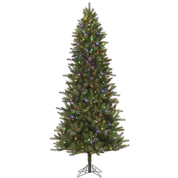 4.5' x 30" Artificial Virginia Pine 192 Color Changing Italian LED Lights with Brightness Setting