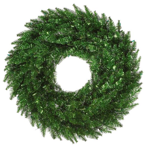 24" Artificial Tinsel Green Fir