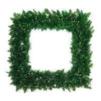 Vickerman 30" Artificial Tinsel Green Fir Square 70 Green Miniature Lights