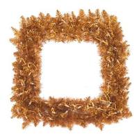 Vickerman 30" Artificial Copper Fir Square Wreath 70 Clear Lights