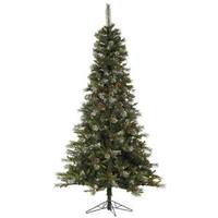 Vickerman 4.5' x 28" Artificial Iced Sonoma Spruce with Pine Cones