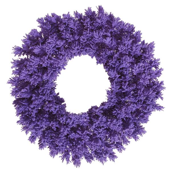 24" Artificial Flocked Purple Fir