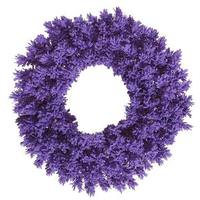 Vickerman 30" Artificial Flocked Purple Fir Wreath