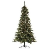 Vickerman 10' x 66" Artificial Iced Sonoma Spruce 1,150 Warm White Italian LED Lights with Pine Cones
