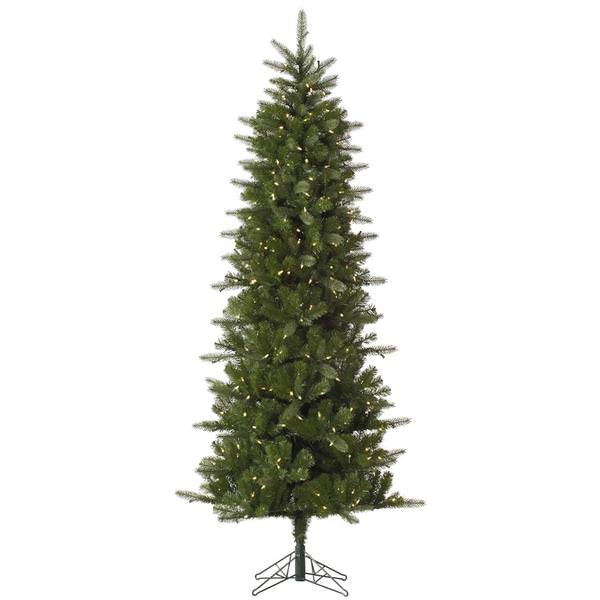 5.5' x 30" Artificial Carolina Pencil Spruce 250 Warm White Italian LED Lights